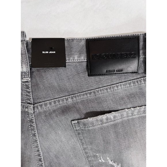 DSQUARED2 Mens Slim Jean IT46 W32 Denim Jeans S74LB0692S30260852 NWT Grey Gray - Picture 14 of 16